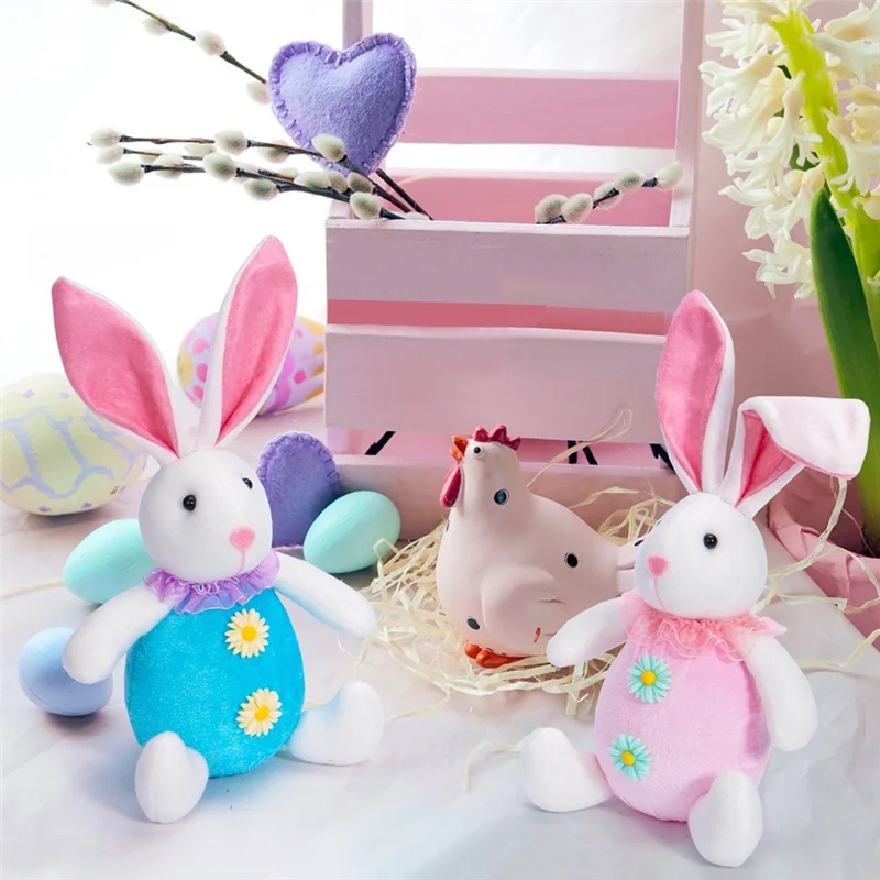 

SQPP-Easter Bunny украшения пасхальные гномы светодиодный пасхальный декор весенние украшения для дома шведская кукла Tomte ручной работы 2 шт.