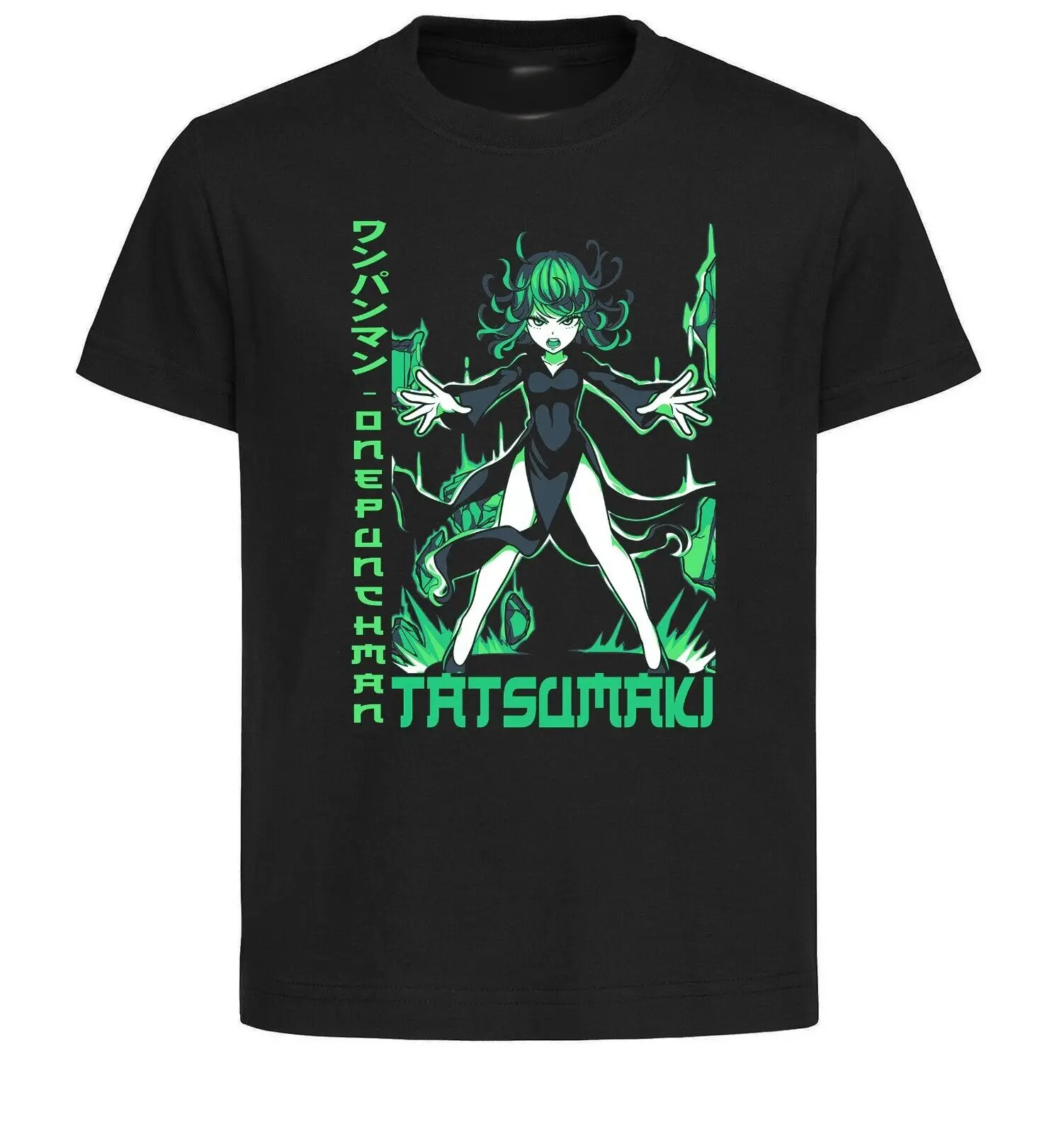

Unisex Black Japanese Style T-Shirt - One Punch Man - Tatsumaki LL3794-