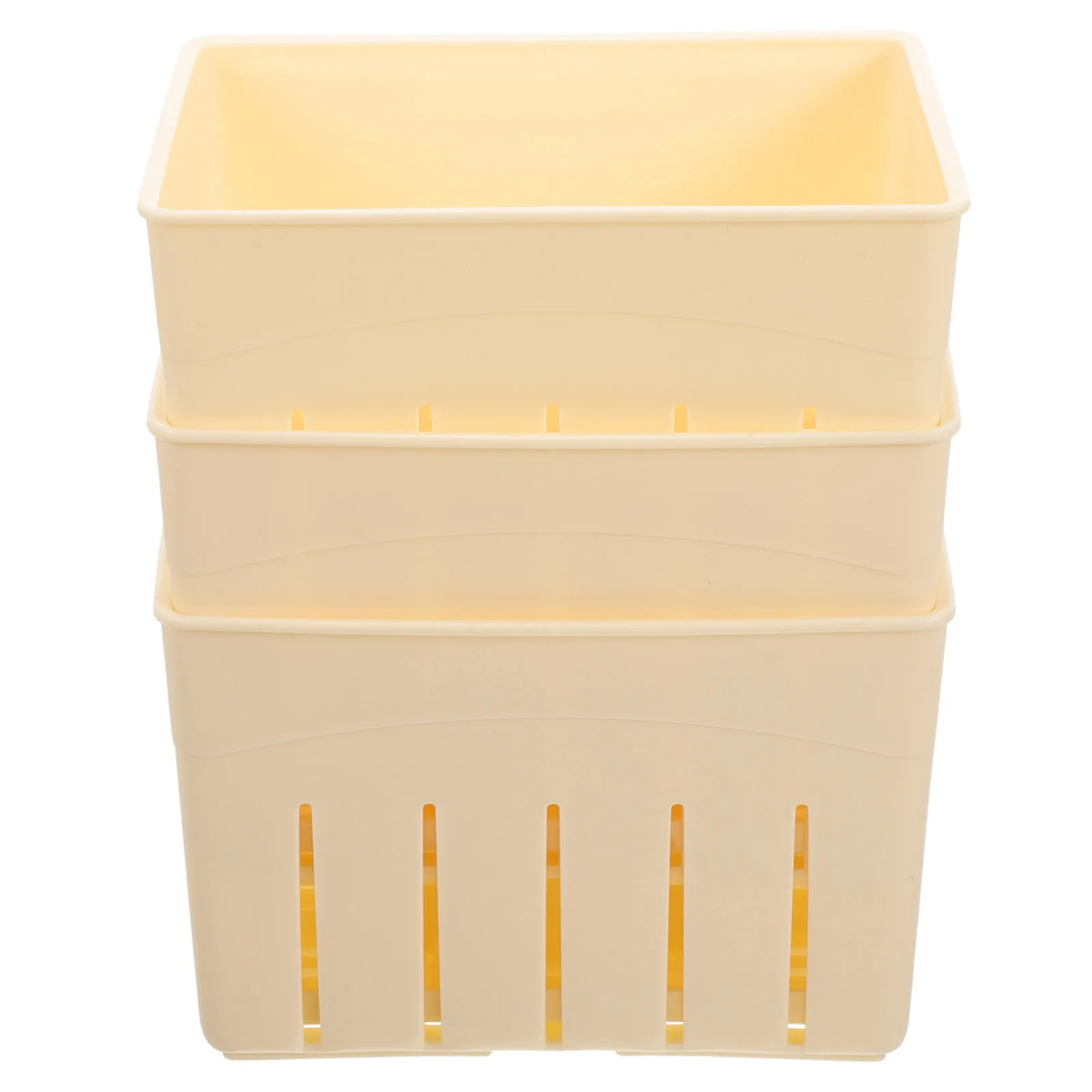 3 ensembles de moules à presser en plastique pour la fabrication de fromage, outil de fabrication de tofu domestique avec couvercle, sûr pour le tofu fait maison, presse à tofu en bois