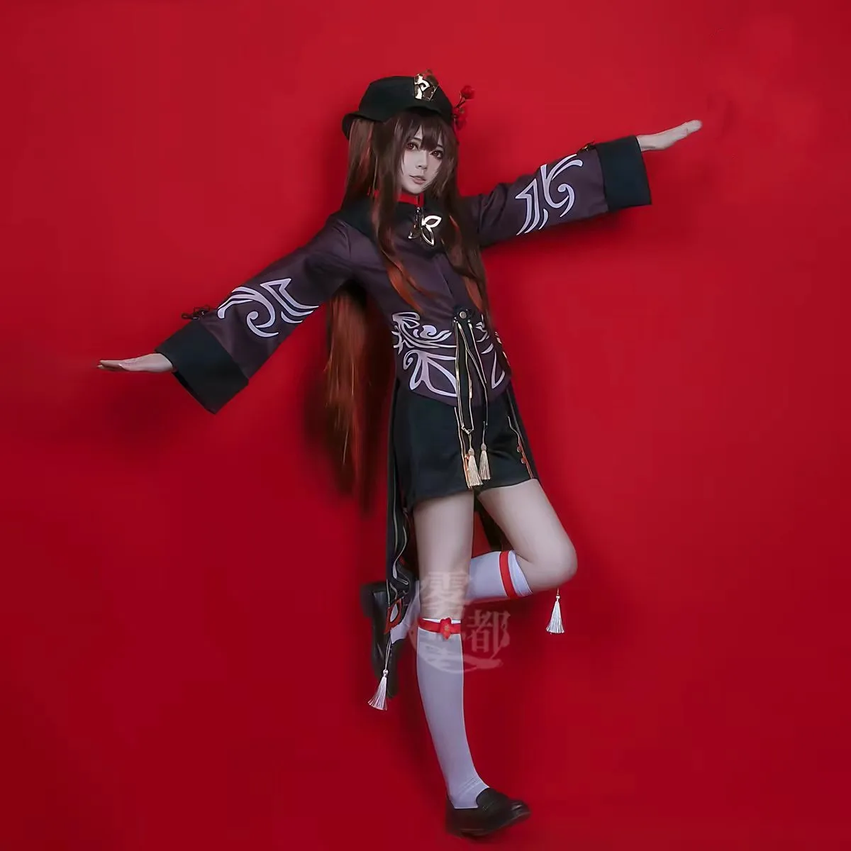 Costume Uniform Wig Cosplay Anime Game Genshin Impact Hutao Cosplay Hu Tao Chinese Style Halloween Costumes For Women