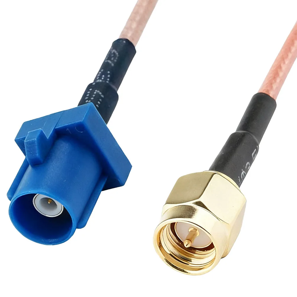 15CM Fakra C to SMA Male GPS Antenna Cable RG316 Coaxial Pigtail Extension for Mercedes-Benz, Audi Car Navigation Systems