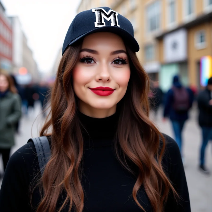 1pc Black Unisex 26 A-Z Letter Baseball Cap, Adjustable Casual Breathable Sunscreen Cap, Suitable For Outdoor Daily Wear