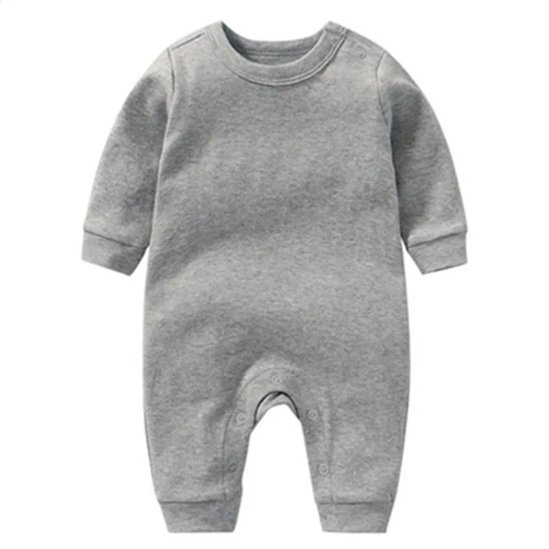 100% Cotton Baby Girl Jumpsuit Boy Rompers Solid Grows One-Pieces Newborn Sleepsuits Jumpers Spring Autumn Long Sleeve Baby Gift