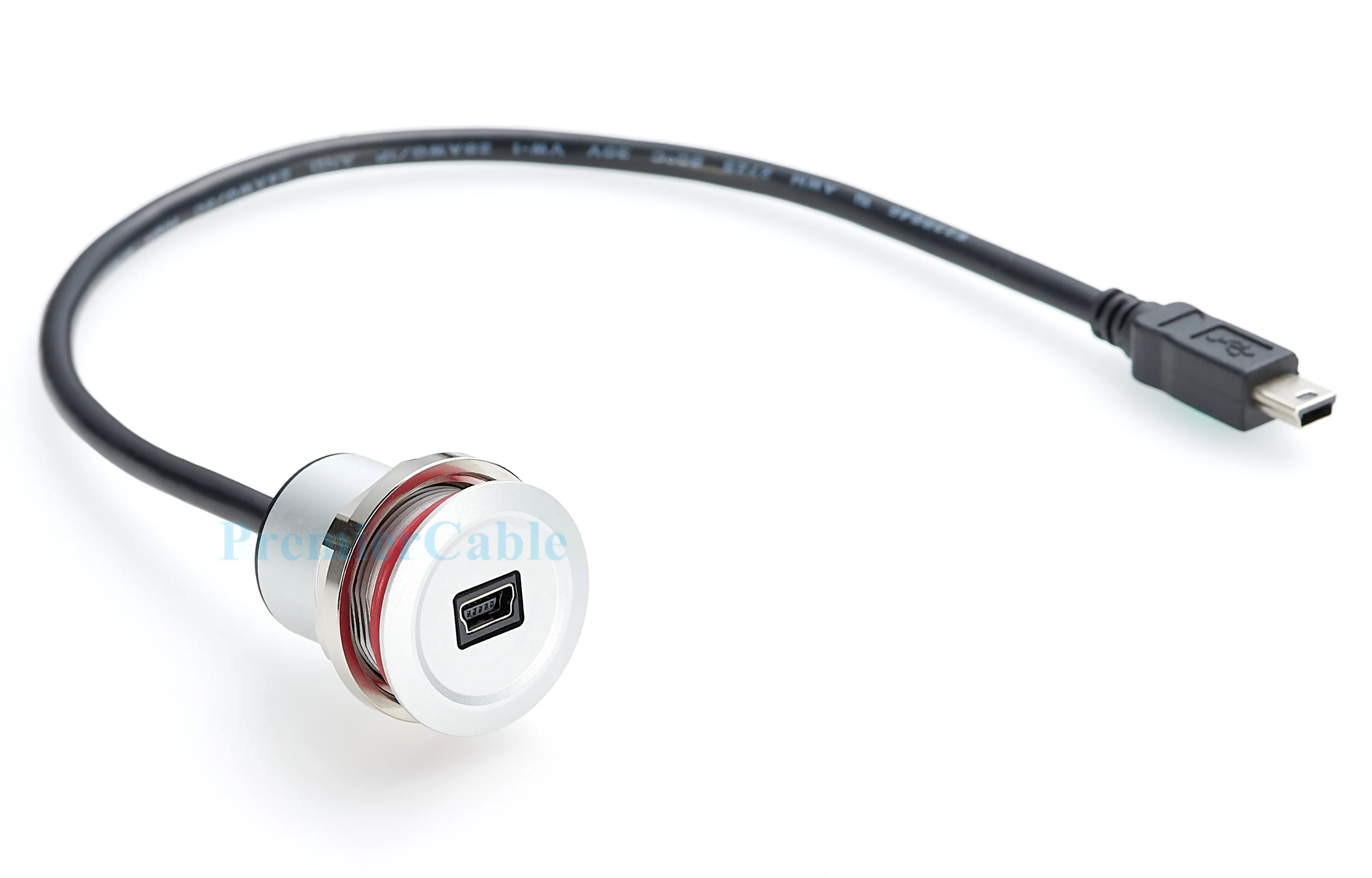 Mini-USB 5-Pin-Verlängerungskabel (Stecker auf Buchse), 480 Mbit/s, Mini-USB-Verlängerungskabel für bündige Montage, Datensynchronisation, Stromversorgung, Ladekabel für Boote – Detail 4