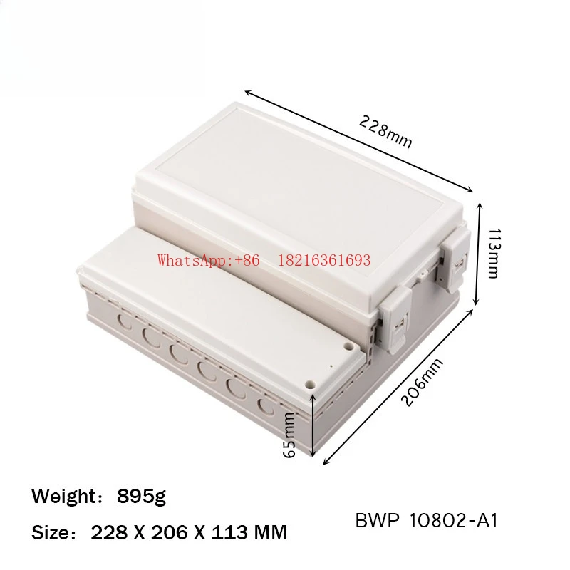 Electronic Instrument Casing, Plastic Distribution Box, Waterproof Box for Instrument Control Switch BWP10802