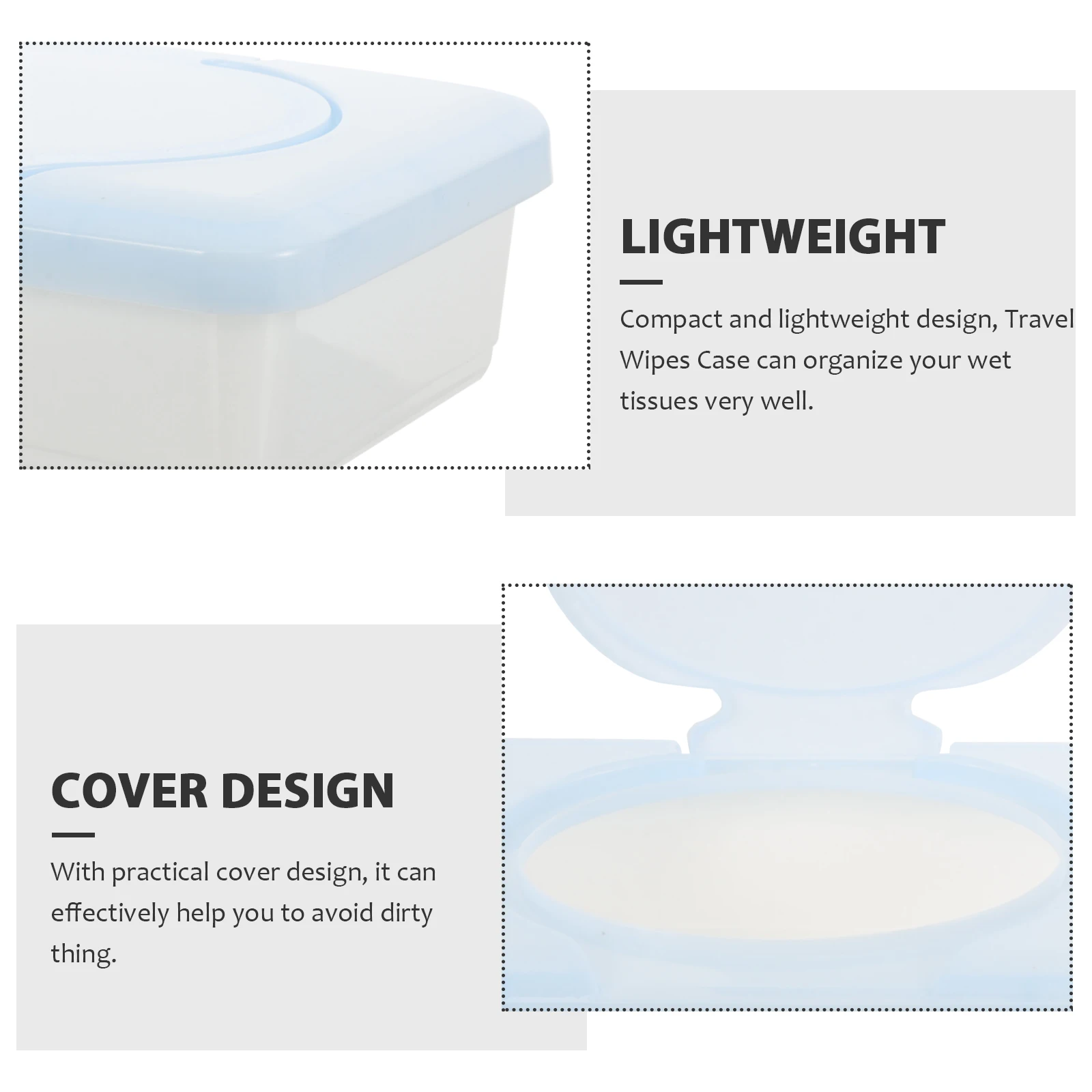 

3pcs Wipes Dispenser Wet Tissues Storage Box Refillable Waterproof Cover Lightweight For Bathroom Kitchen Living Room Pp