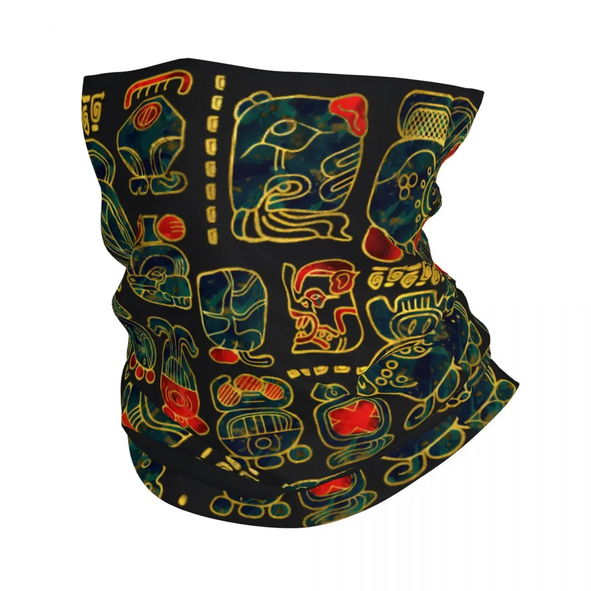 Maya Calendar Glyphs Thin Bandana Neck Gaiter Wrap Scarf Headband Neck Cover