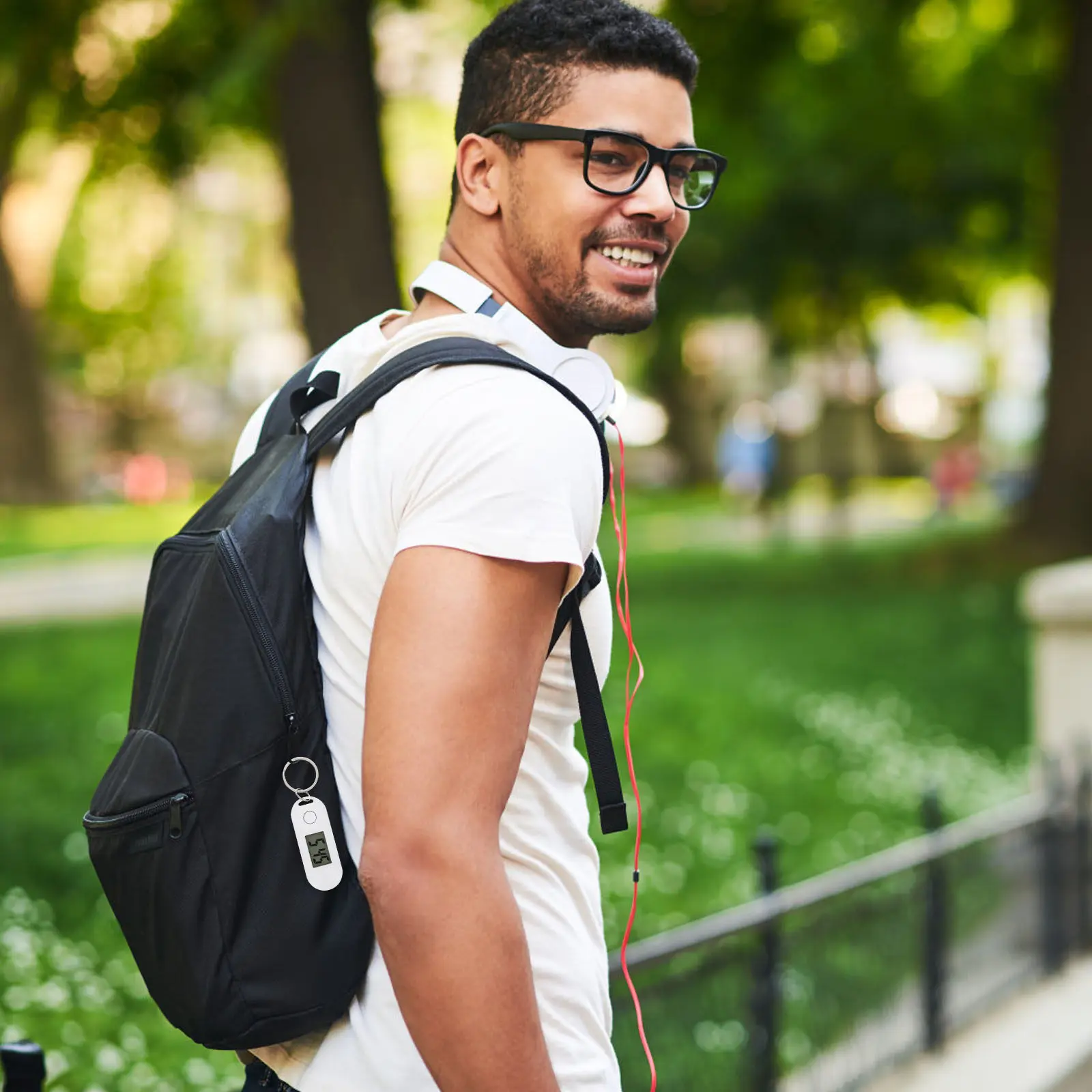 

Электронные цифровые часы-брелок, черные, бесшумные, для студентов, для рюкзаков, для управления временем на экзаменах