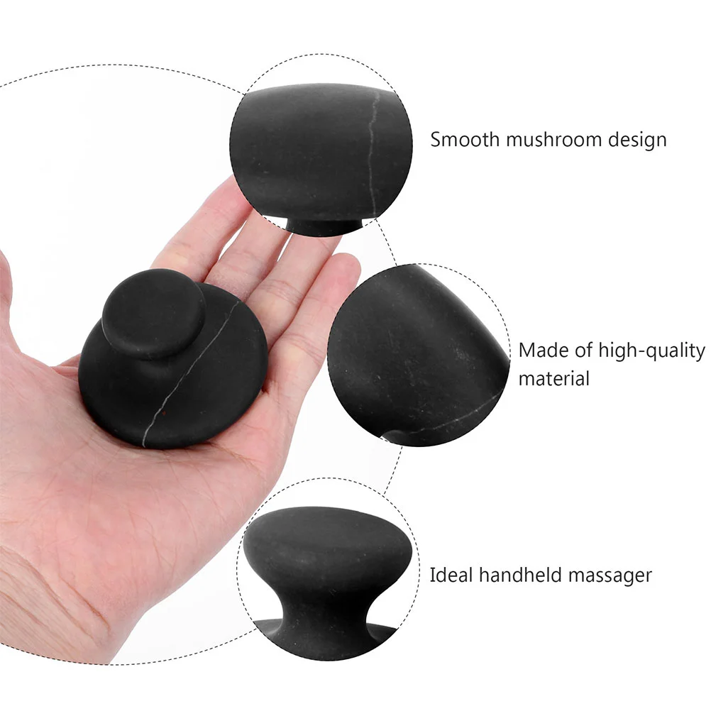 3 Pcs Spa Essential Oil Stone Needle Massager Gua Sha Massagger Board Mushroom Shape Guasha Bianstone Relaxing Portable Tool