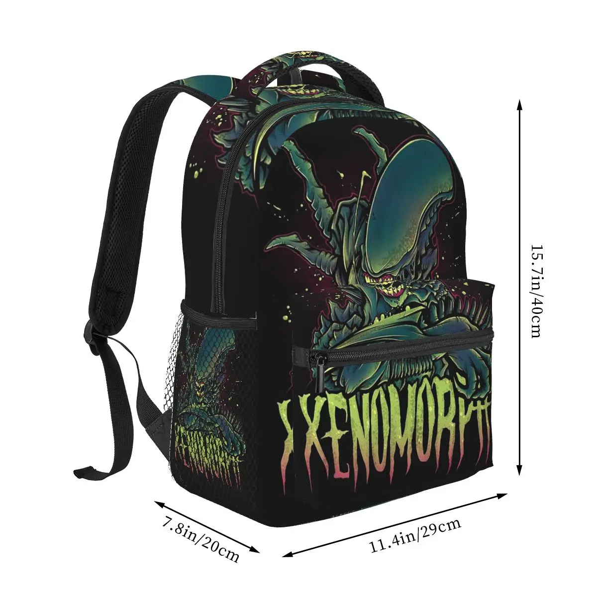 Beware The Xenomorph Backpacks Boys Girls Bookbag Children School Bags Cartoon Laptop Rucksack Shoulder Bag Large Capacity