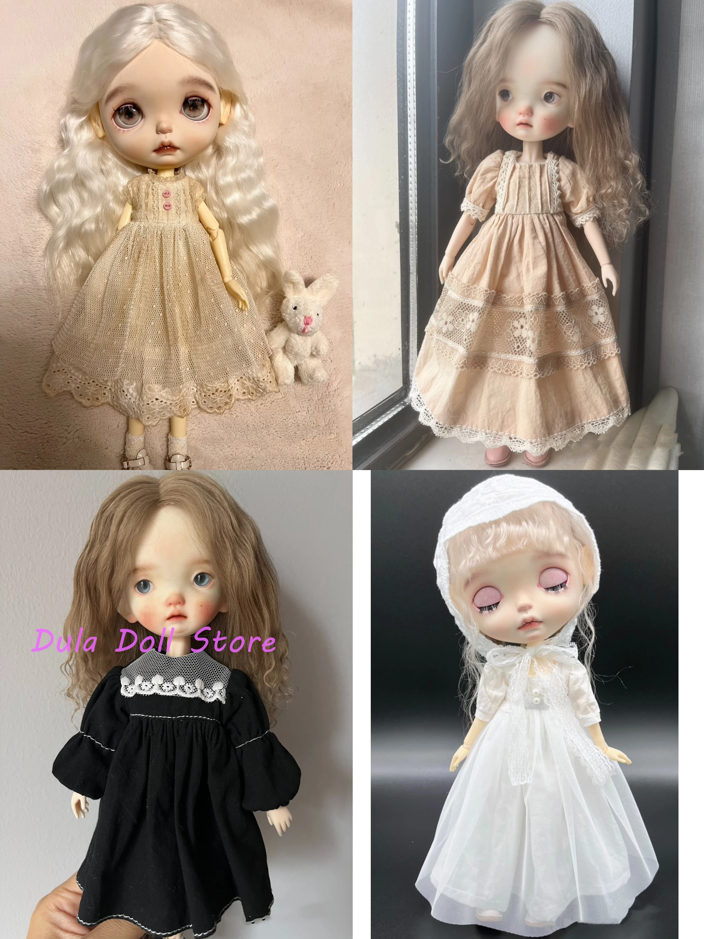 

（Only one set）Dula Doll Clothes Dress skirt Blythe Qbaby ob24 ob22 Azone Licca ICY JerryB 1/6 Bjd Doll