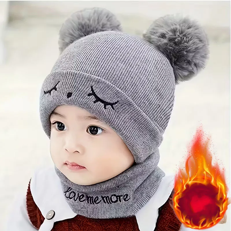 Herbst Winter Baby Strickmütze Dehnbare warme Ohrenklappe Beanie Kleinkind Säuglingskappe Waschbare gemütliche Mütze für Jungen Mädchen Alltagskleidung