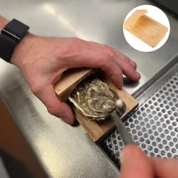 Oyster Shucking Clamp Hand Clam Shellcrab Sheller Opening Clip Shells Wood Oyster Shucking Opener Shucker Seafood Clamp