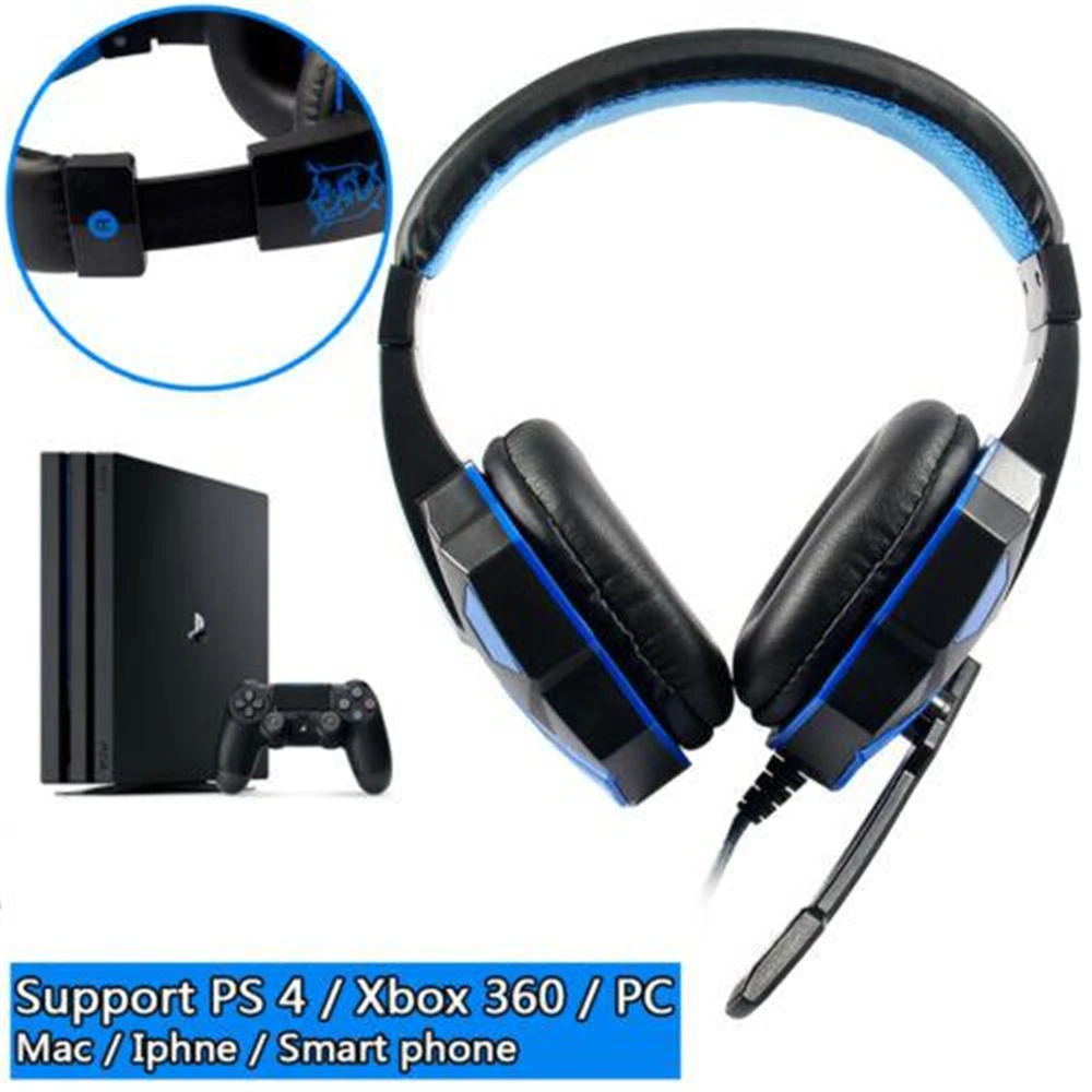 Słuchawki do gier 3,5 mm przewodowe słuchawki stereo do gier z basem i mikrofonem HD do komputera przenośnego PS4 Xbox