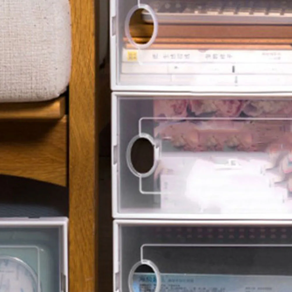 

Stackable Flip Lid Shoes Organizer High Quality Transparent Shoe Storage Box Household Container Dustproof Practical for Sports