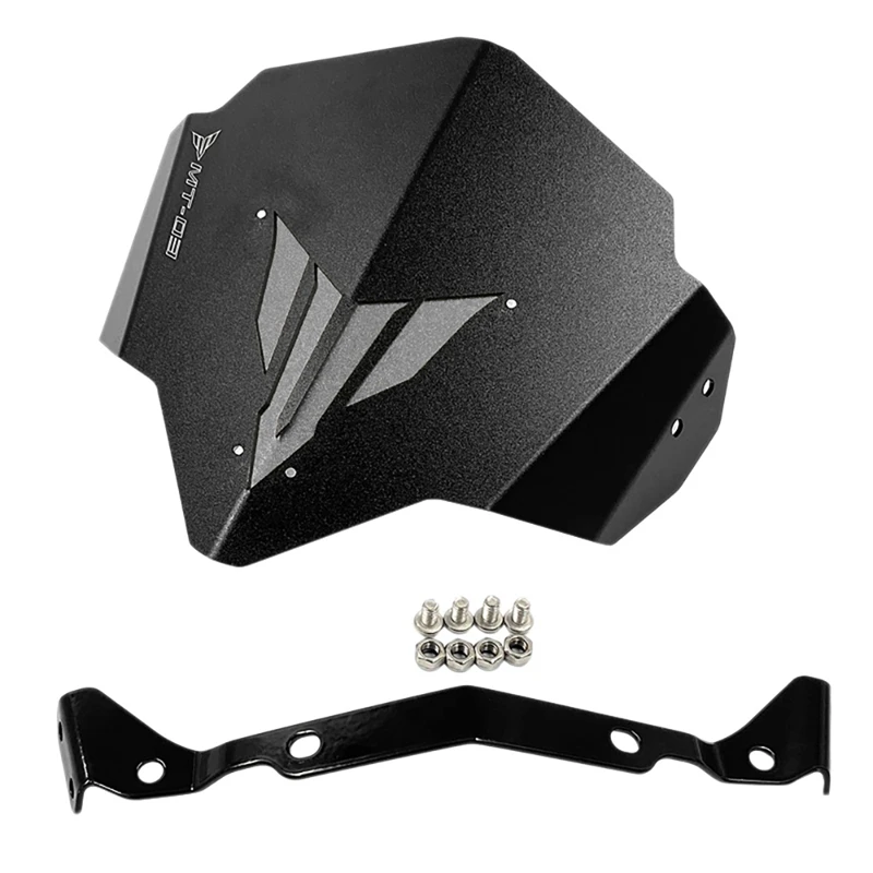 Motorcycle Windshield Airflow Deflectors Shield Screen With Bracket For Yamaha MT-03 MT25 FZ03 2015 2016