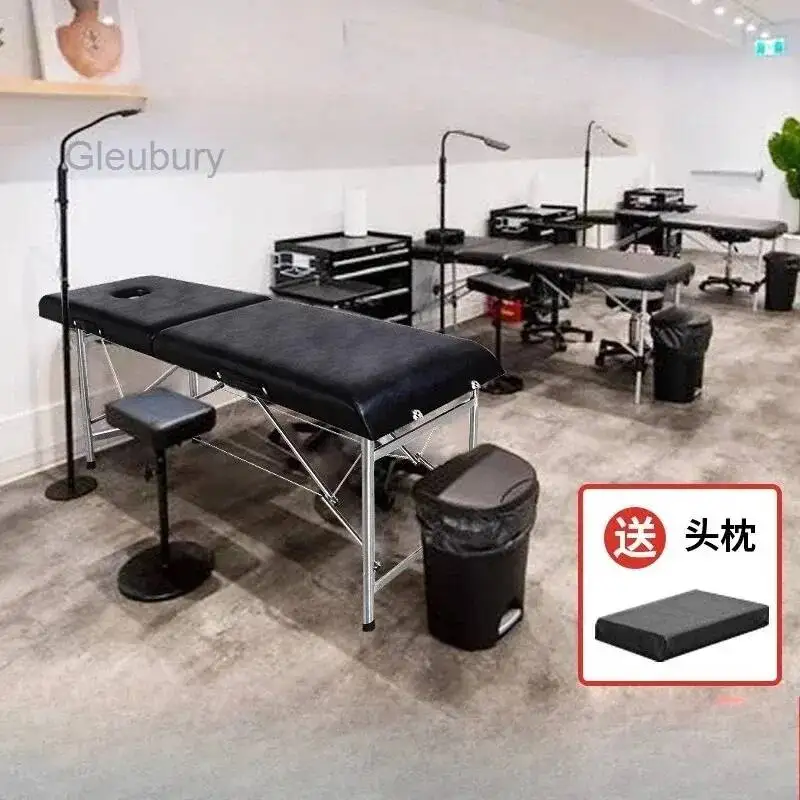 Portable Household Massage Table Cervical Space-saving Lift Spine Multi-functional Massage Bed Eyelashes Meuble Salon Furniture