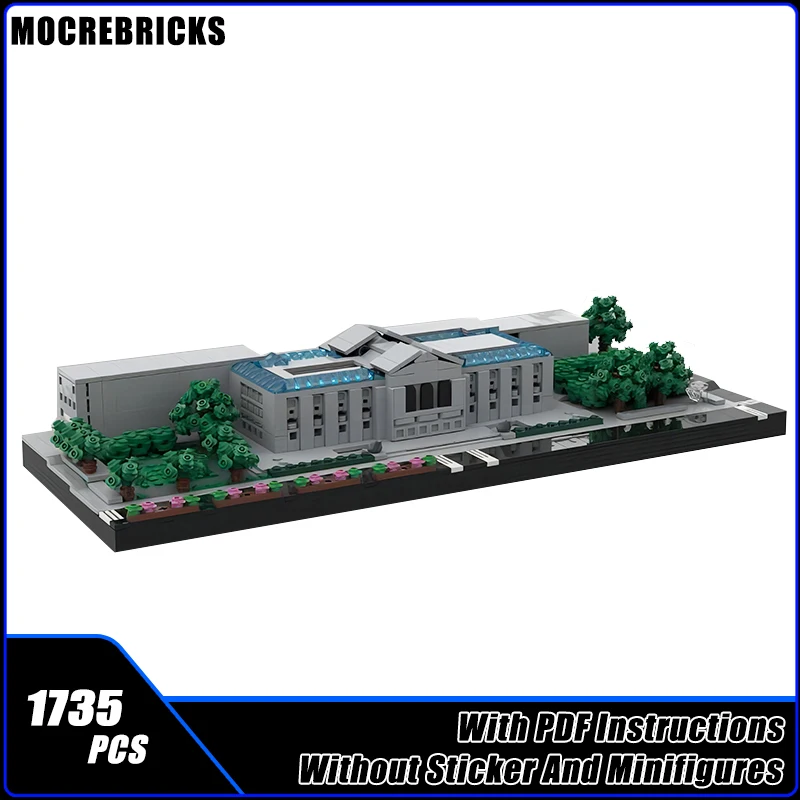 MOC Building Blocks Famous City Architective Art Institute of Chicago Modular Street View Construction Model Kid's Toys Gifts