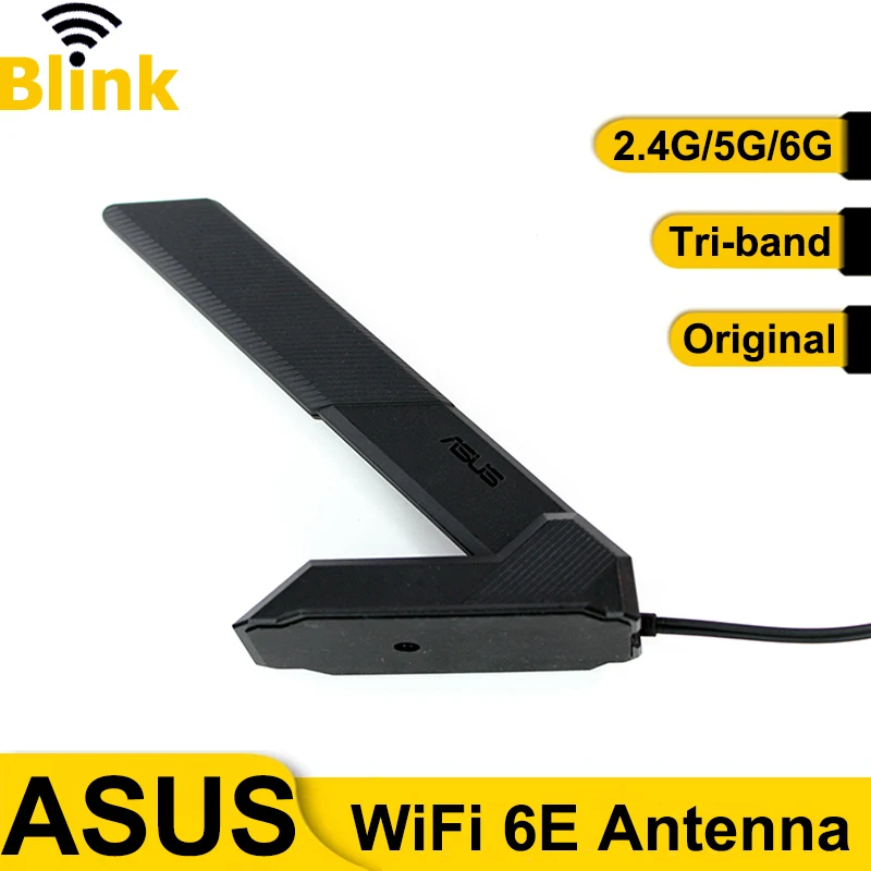 ASUS Original WiFi6e Antenna 2.4G 5G 6G Tri-band Dual RP-SMA for Z690 M13H Motherboard AX200/201/210/211 Wireless Network Card