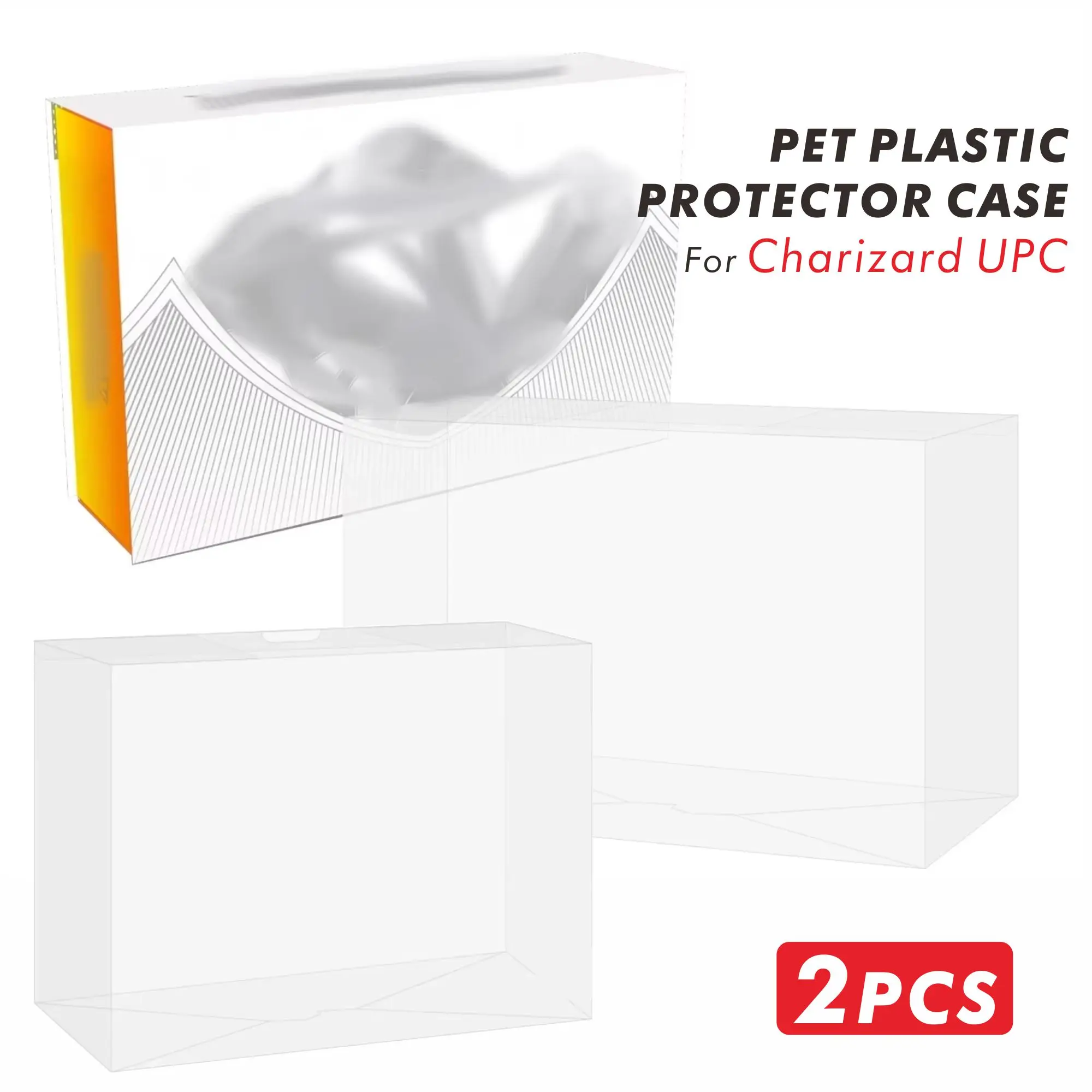 2 fundas protectoras de plástico PET de 0,6 mm de grosor para la colección Charizard Ultra Premium