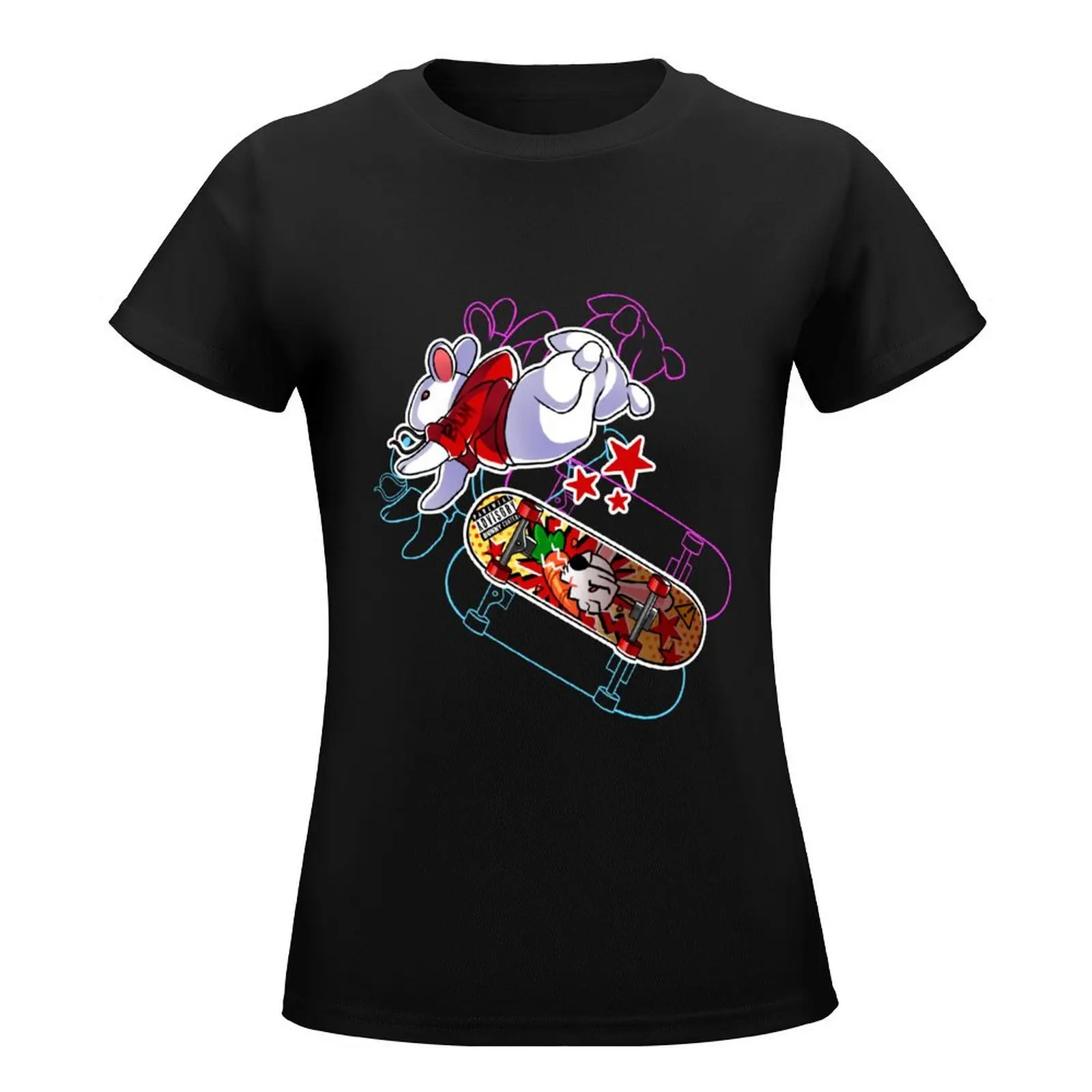 RABBICAL - PUNK BUN T-Shirt lady clothes tees Summer Women's clothing