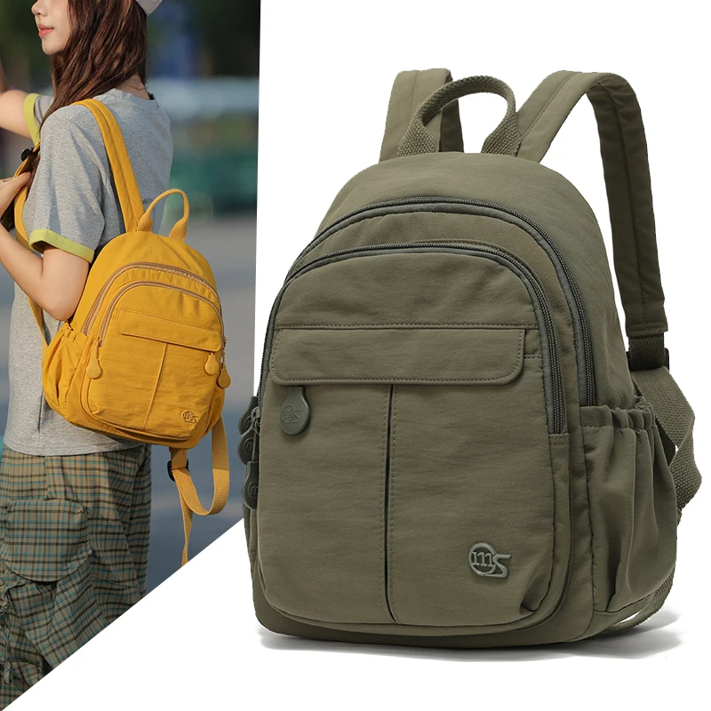 Fashion Mini Backpack for Women, Lightweight Nylon Small Backpack Purse, Casual Travel Daypack with Multi Pockets