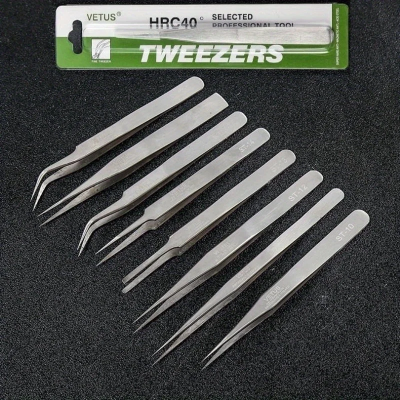 Pince à sourcils, outils d'extension de faux cils, Hyperfine, haute précision, Anti-acide, 1 pièce