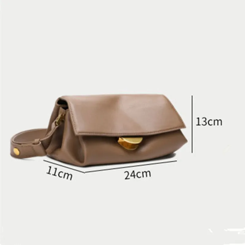 Fashion Leather Bag Woman Brand Designer Shoulder Messenger Bags Handbag Beige Flap Multi Pockets Female Adjust Crossbody Bags