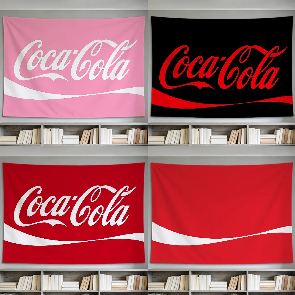 Classic Fun Red Design Logo C-CocaS C-ColaS Flag Room Dorm Party Hogar Bedside Living Room Wall Hanging Garden Decor Banner Gift