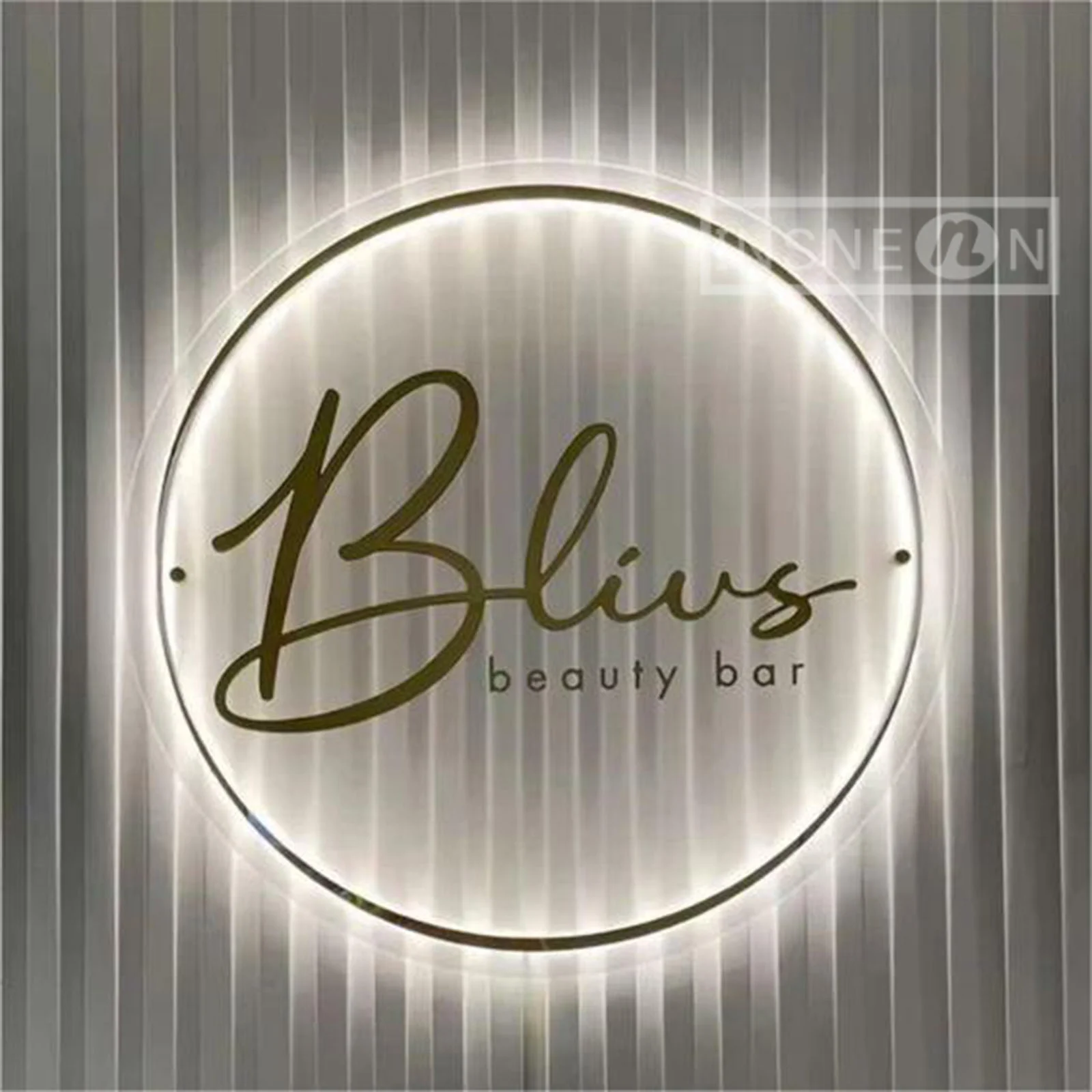 Engraving Custom Circular 3D Metal Pattern Custom Letter Sign Board, LED Glass Digital Gift, Indoor and Outdoor, Lighting Logo