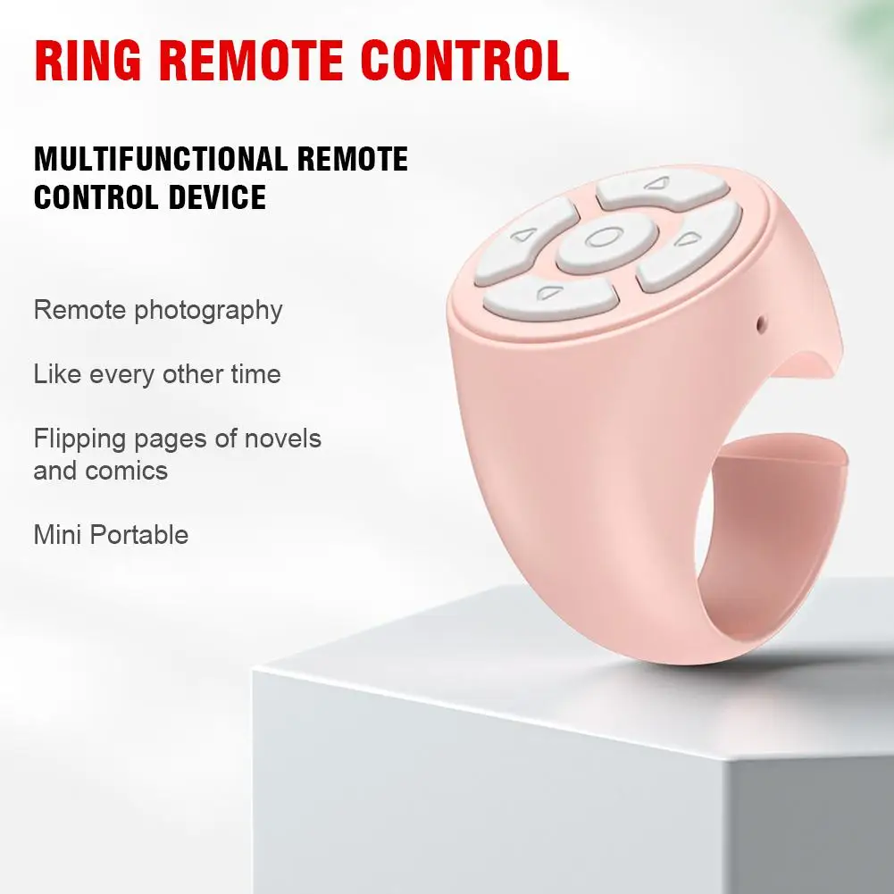 Phone Selfie Button Mobile Controller Wireless Fingertip Remote Control Ring Blue Tooth Scroller Page Turner Clicker For Mobile