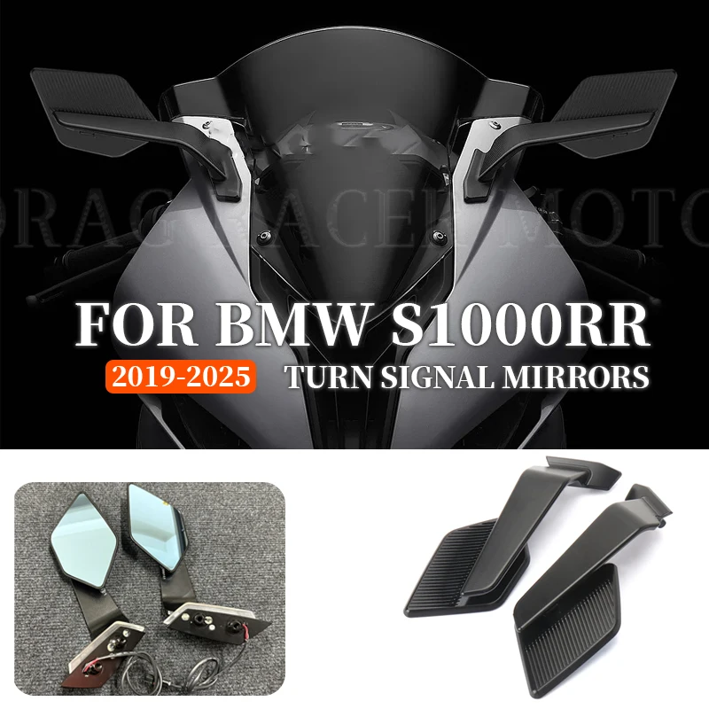 

For BMW S1000RR S1000 RR 2019-2025 Rearview mirror with turn signal Accessories: Motorcycle Contact Mirror Adjustable Rearview M