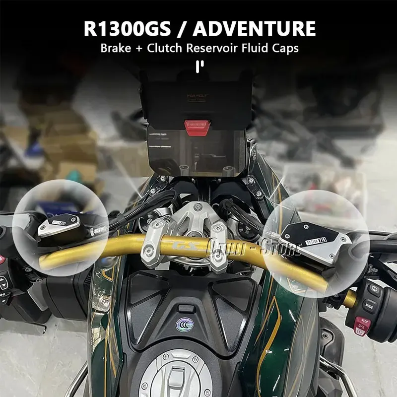 For BMW R1300GS R1300 GS R 1300 GS Adventure 2023 2024 2025 Motorcycle Aluminum Front Brake Clutch Fluid Reservoir Caps Cover - Image 2