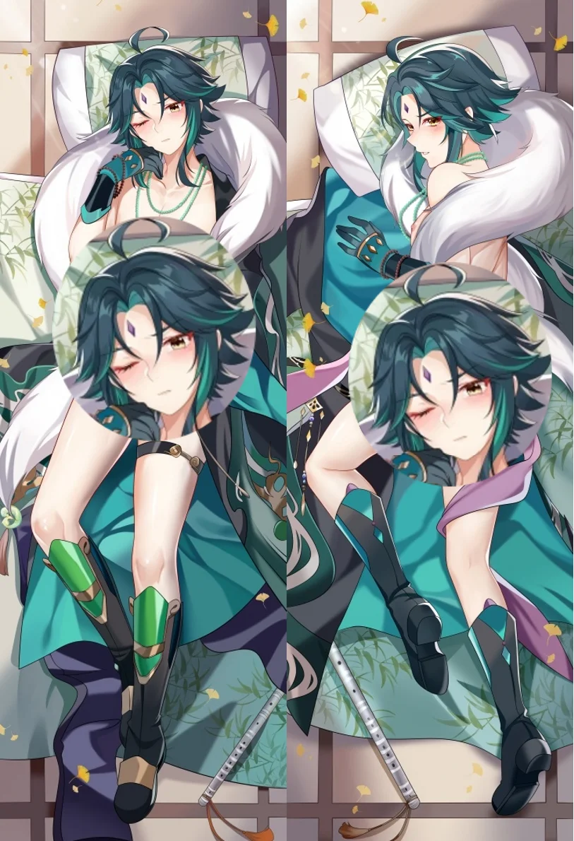 Anime Game Impact Xiao Pillow Case Cosplay Dakimakura Cartoon Kawaii Men Women Costume Accessories