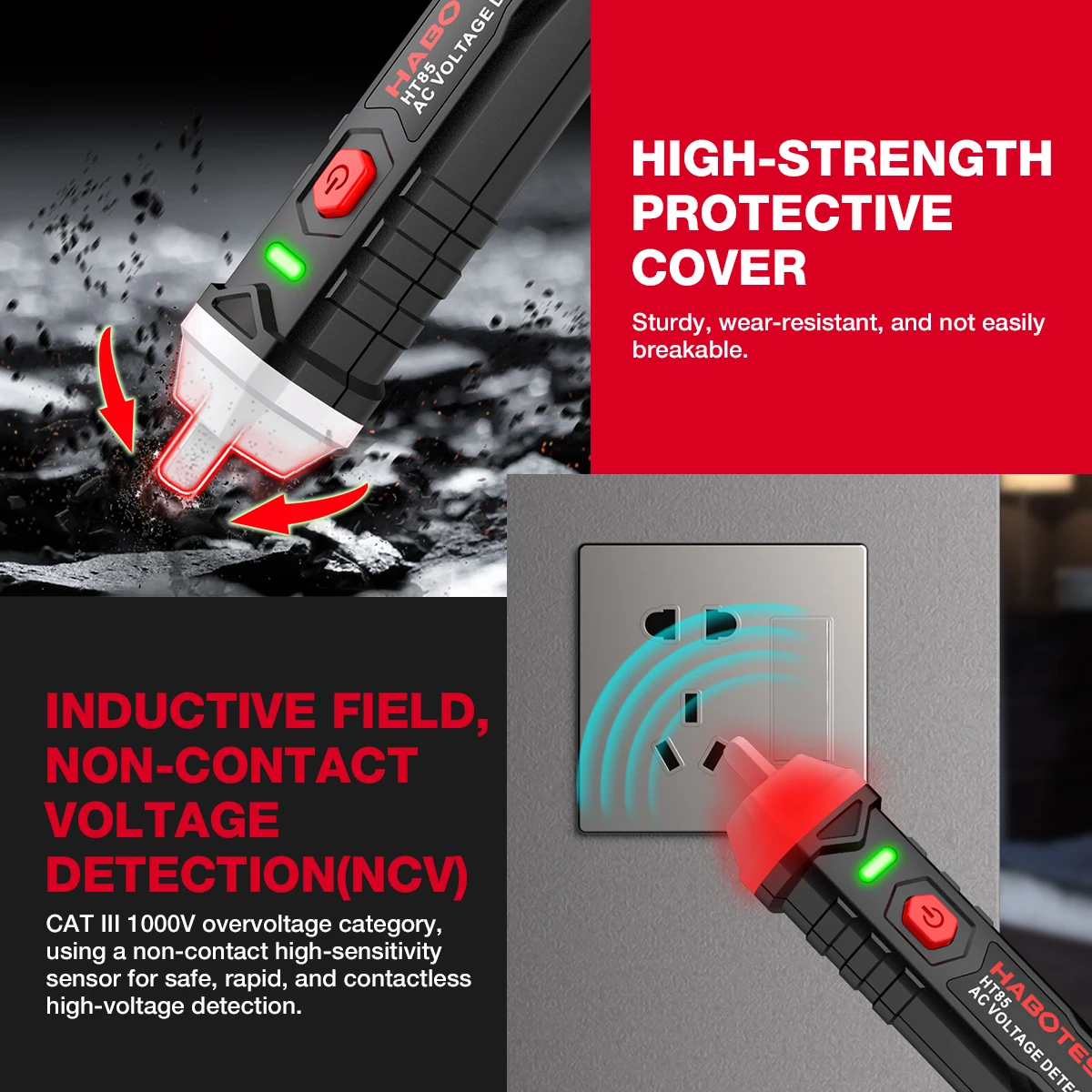 Electrician specific portable mini high-precision intelligent induction measuring pen high brightness LEDdisplay non-contact pen