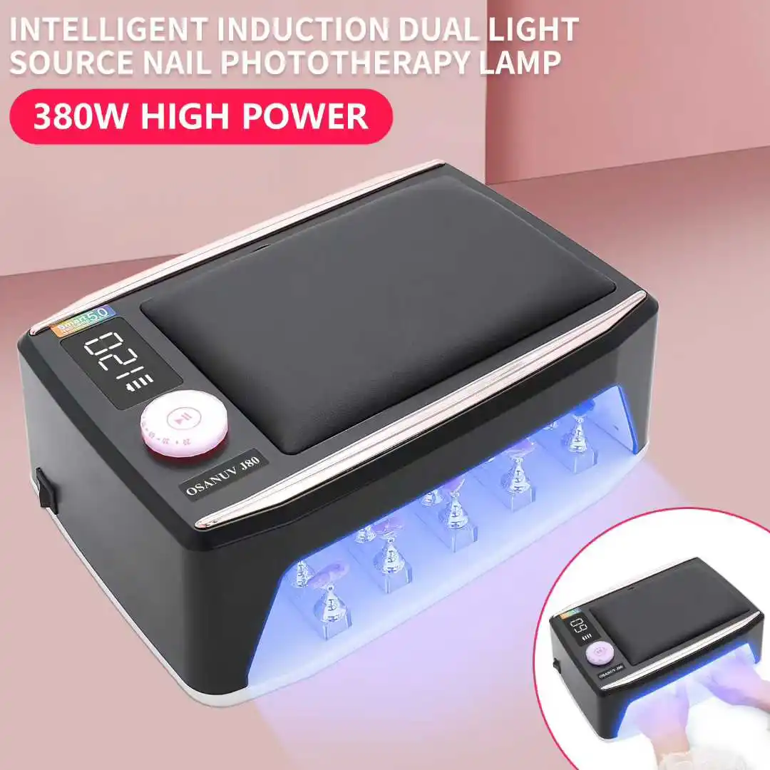 

Профессиональная сушилка для ногтей, 380 Вт, 90 светодиодов, сушилка для ногтей, УФ-лампа для отверждения всех гель-лаков для ногтей, датчик движения, маникюр, педикюр