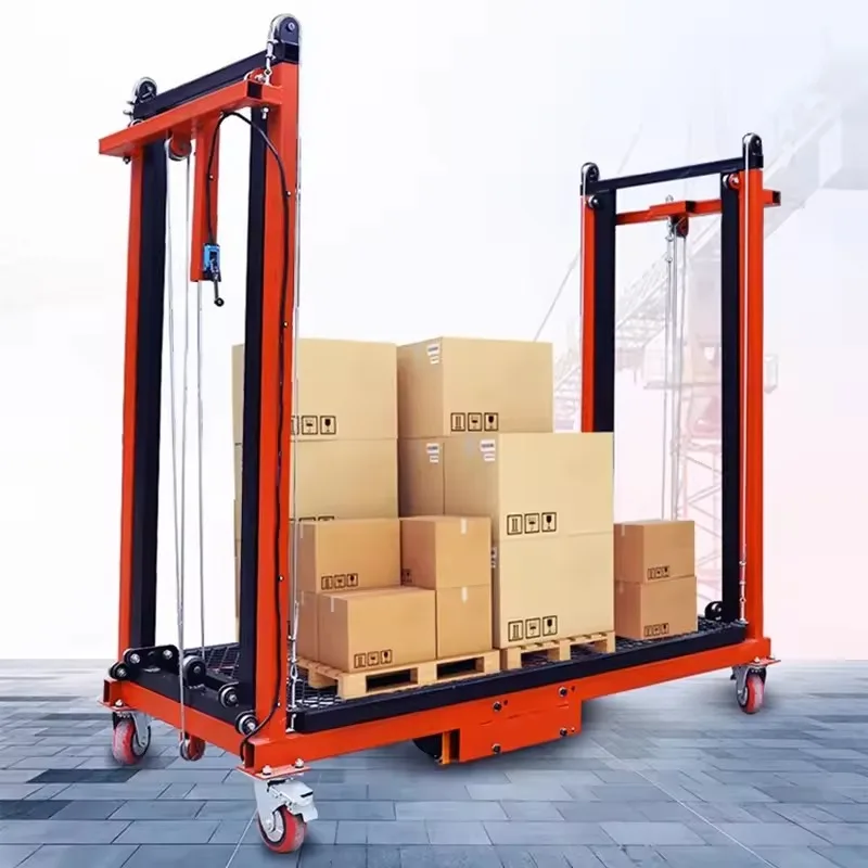 2M Electric Lifting Scaffolding  Automatic Folding Mobile Remote Control Indoor Construction Site