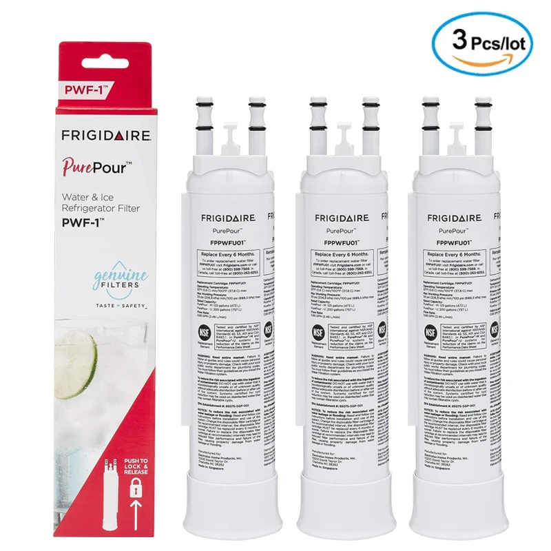 Frigidaire FPPWFU01 PurePour™ PWF-1™ Refrigerator Water Filter Replacement | Set of 3