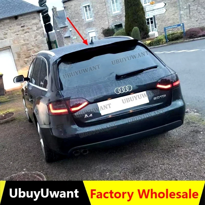 UBUYUWANT Spoiler dachowy do Audi A4 B8 Avant RS4 2008-2016 Plastikowy spoiler ABS Tylne skrzydło Samochodowe skrzydło tylnej szyby A4 B8 Allroad