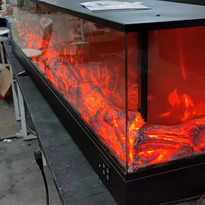 【Best-selling】Hot Selling Modern L-Shape Electric Fireplace Heater Designer Insert With Double Sided 3 Sides 4 Sides Decorative