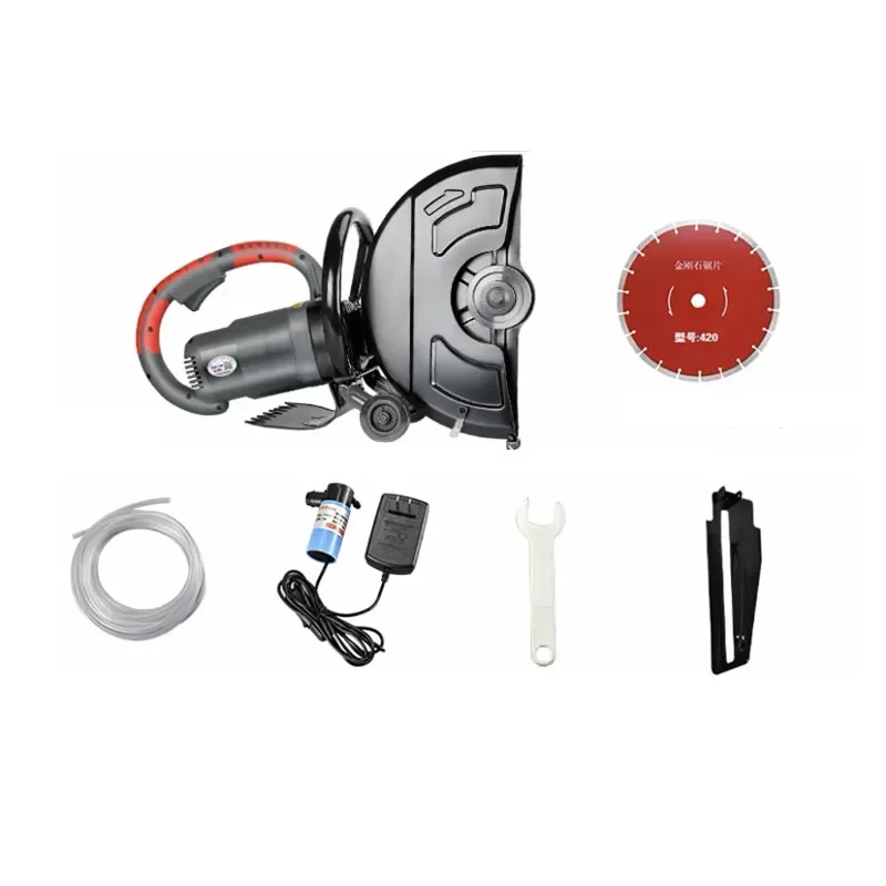 8800W 18cm Concrete Wall Cutting Machine Single Chip Large Angle Grinding Water & Electric Slotting Stone Cutter Tool