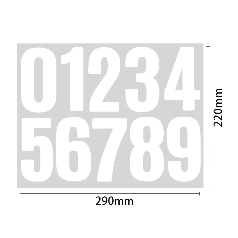 10 Sheets Weatherproof Address Number Stickers For Mailbox House Self-Stick 0-9 Decals Trash Bins Doors Easy Identification