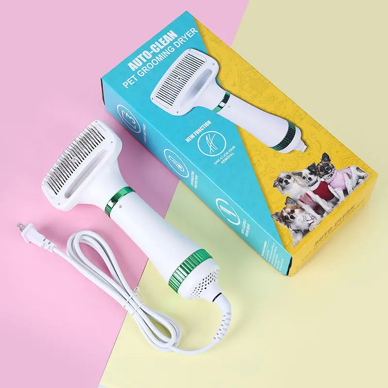 2-in-1 Dog Hair Dryer Combs Adjustable Speed Temperature Cat Dog Grooming Hair Dryer Comb Brush Low Noise Pet Products