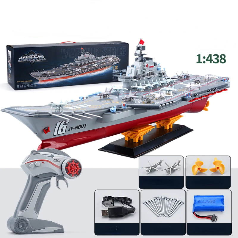 RC Ship Warship Model Mothership Speedboat Warship Military Model Boy Electric Toy Ship Gift