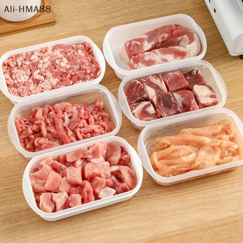 HMA73-Refrigerator Food Storage Containers Sealed Box Kitchen Freezer Seal Bin Vegetable Fruit Meat Fresh Box Food Organizer