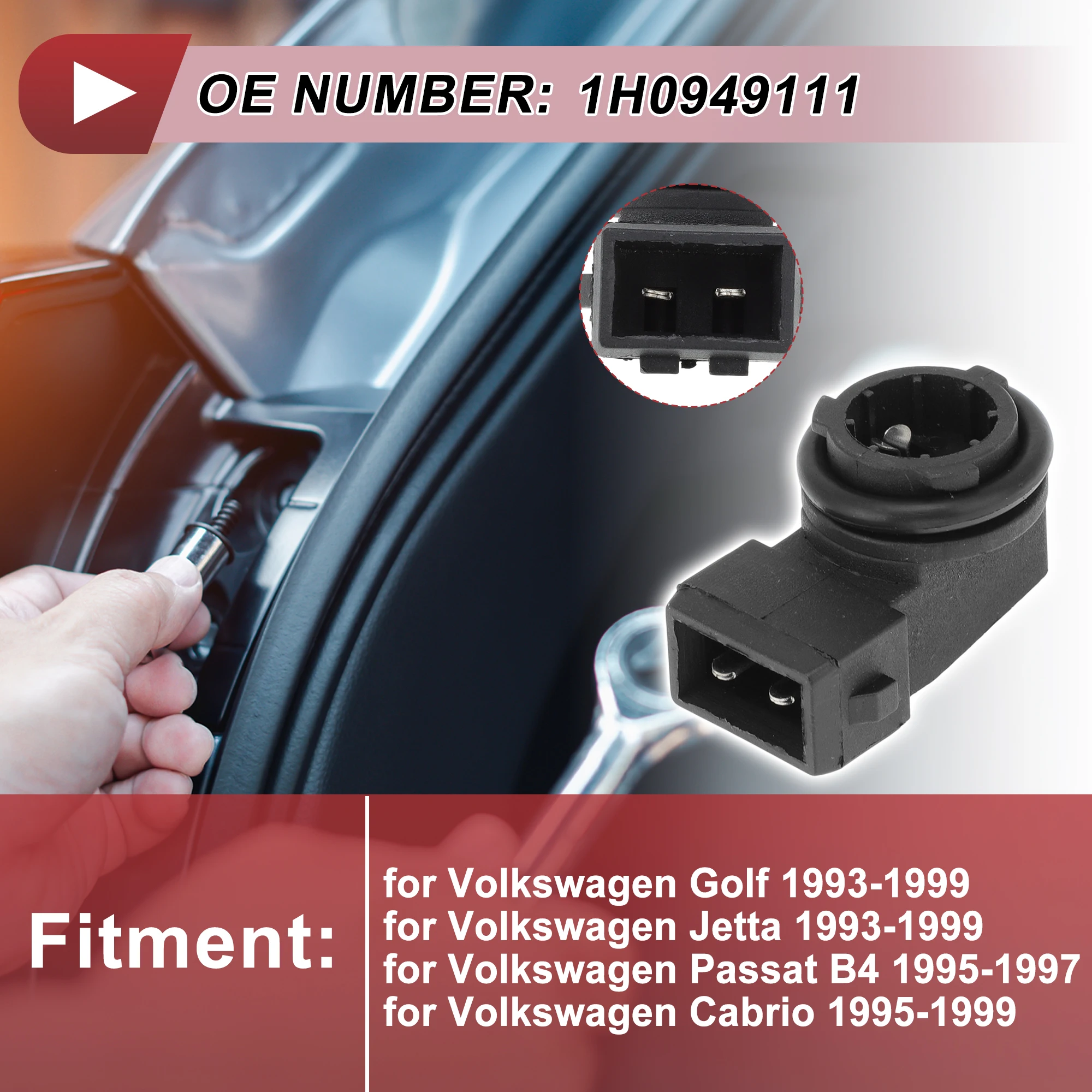 

X Autohaux 1 Pc Side Marker Light Socket for Volkswagen Golf 1993-1999 No.1H0949111 Lamp Bulb Connector 2 Pin