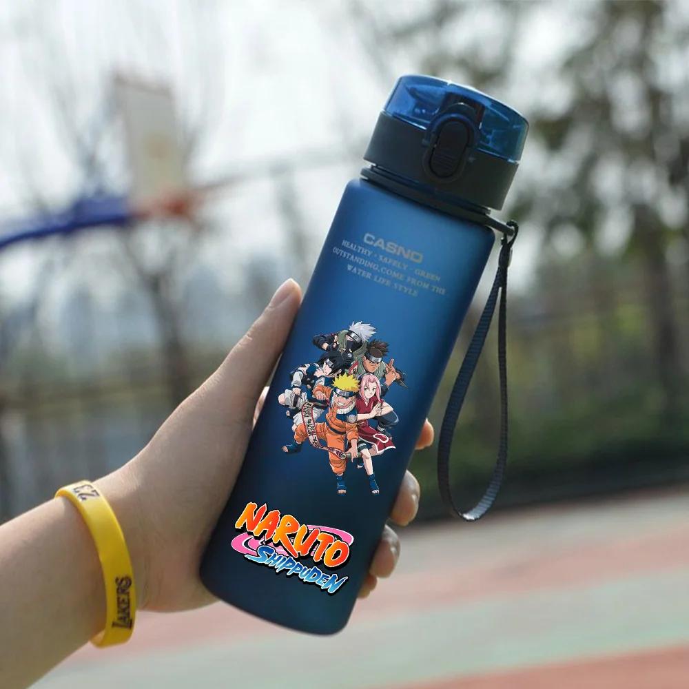 Anime NARUTO Flip-top Water Cup Outdoor Sport Summer Large-capacity Portable Drinking Bottle Kakash Uchiha Sasuke Uzumaki Naruto