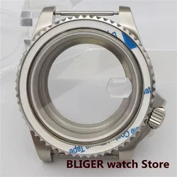 BLIGER 40mm Silver 3.8 O'Clock Aseptic Case Sapphire Glass Fits NH35 NH36 ETA2824 PT5000 Movement