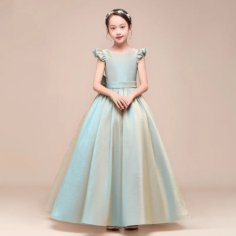 Children's Dress Fashionable Show Piano Performance Dress Host Medium and Large Children's Dress 10th Birthday Dress Princess Dr