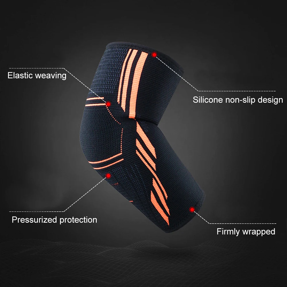 1Pcs Sports Elbow Support Brace Compression Sleeve Basketball Arm Sleeve for Tendonitis, Tennis Golf Elbow Reduce Joint Pain